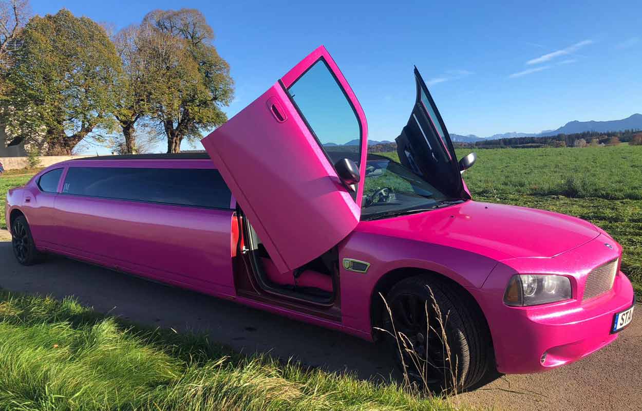 Glitzer Pinke Stretchlimousine